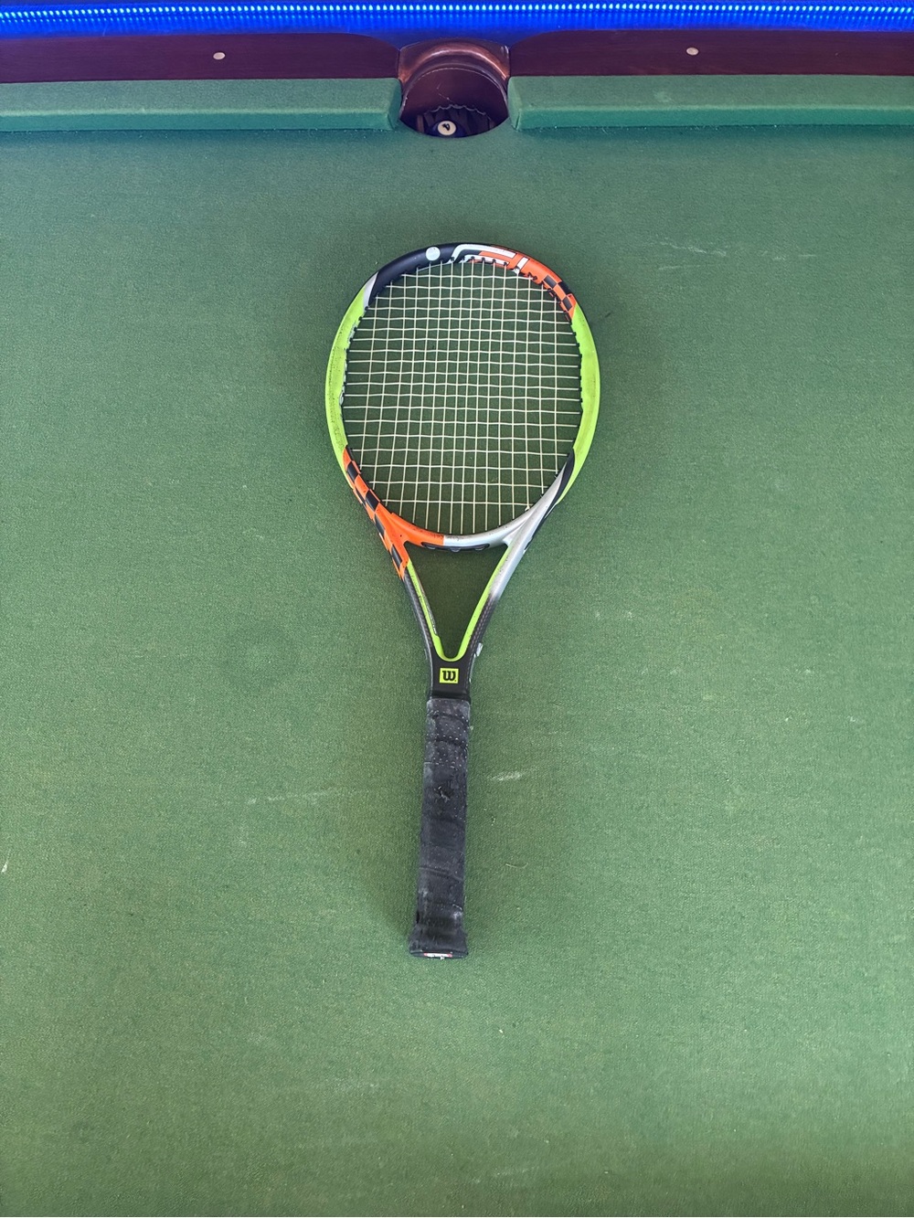 Wilson Pro Staff Torch Racket 4 1/4” Grip 95 sq in Raquet 112 W/Cover Bag Neon